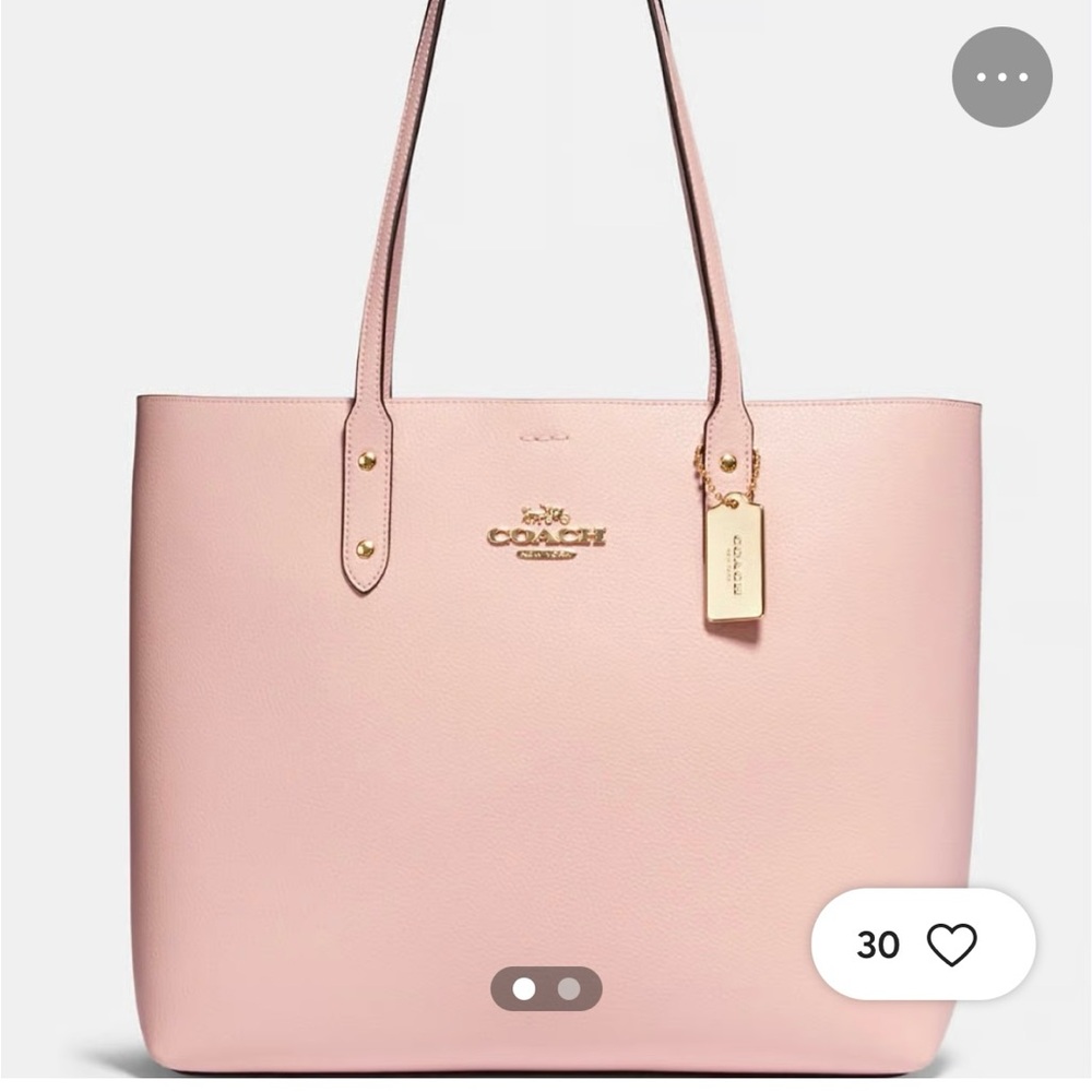 Coach Blush Pink Leather Tote